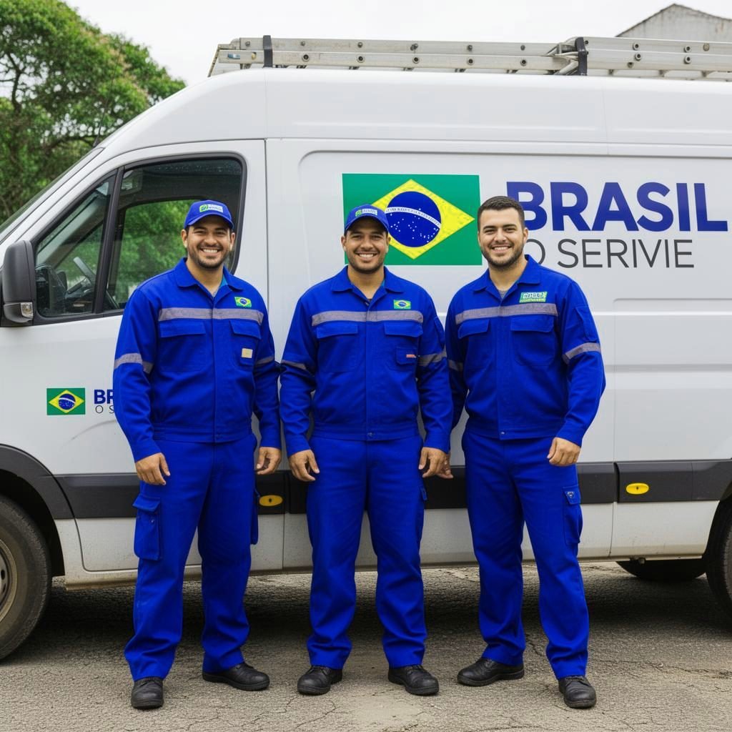 Equipe da desentupidora em Anápolis